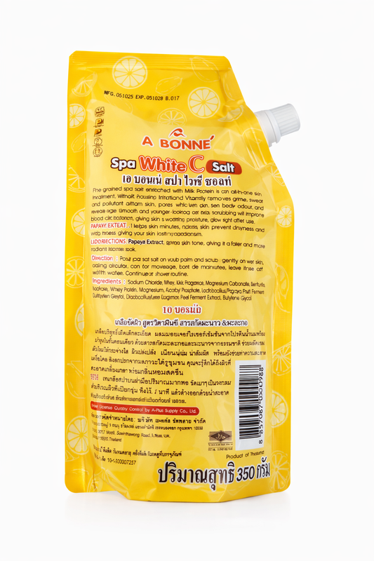 A Bonne Spa White C Papaya & Lemon Salt Scrub