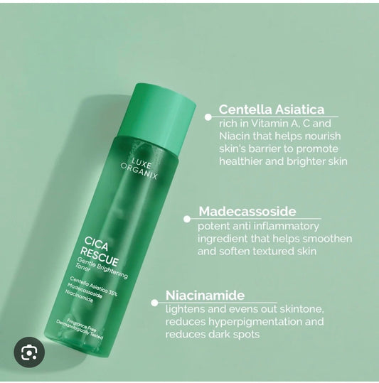 Luxe Organix- CICA RESCUE GENTLE BRIGHTENING TONER