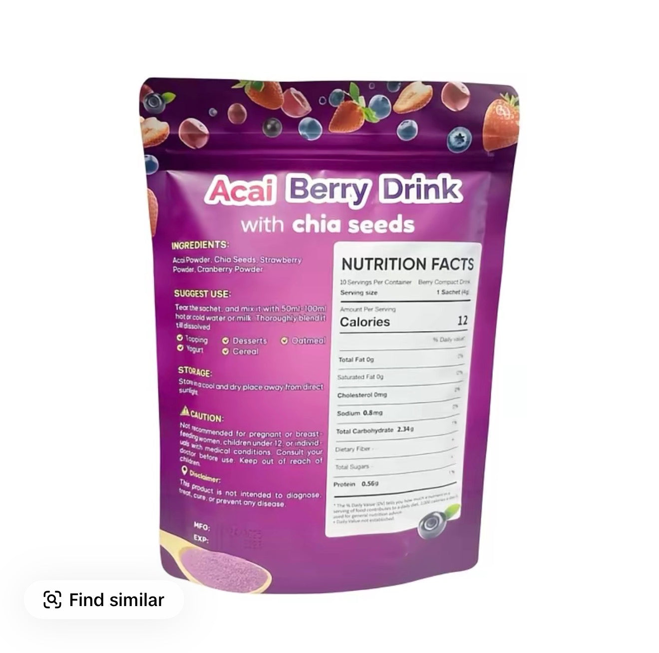Fit Gum Acai Berry Juice
