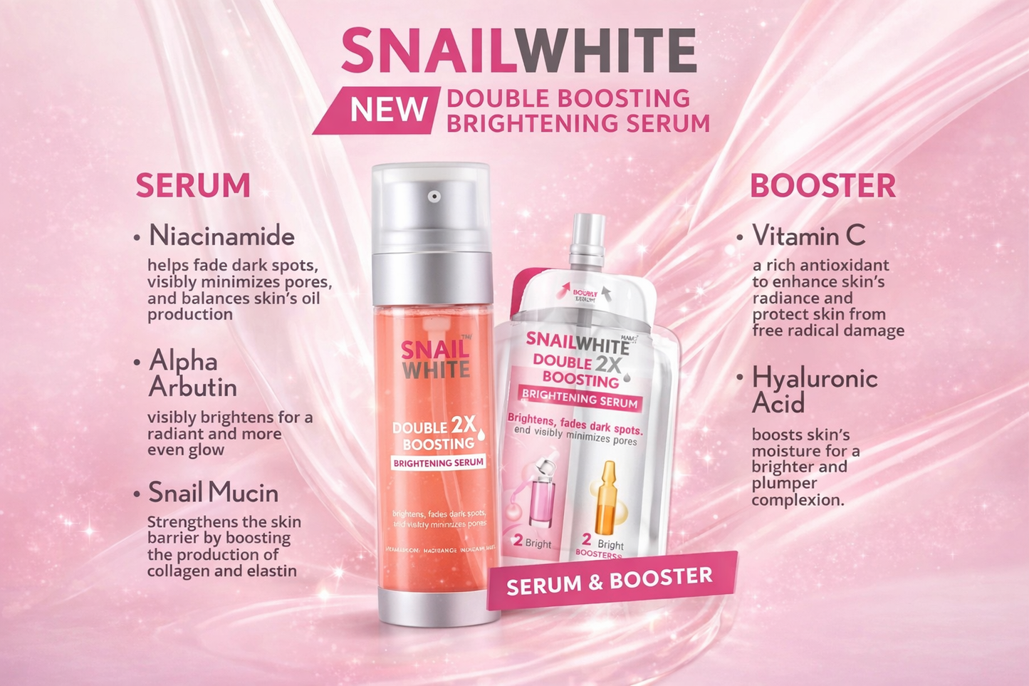 Snail White Double Boosting Brightening Serum