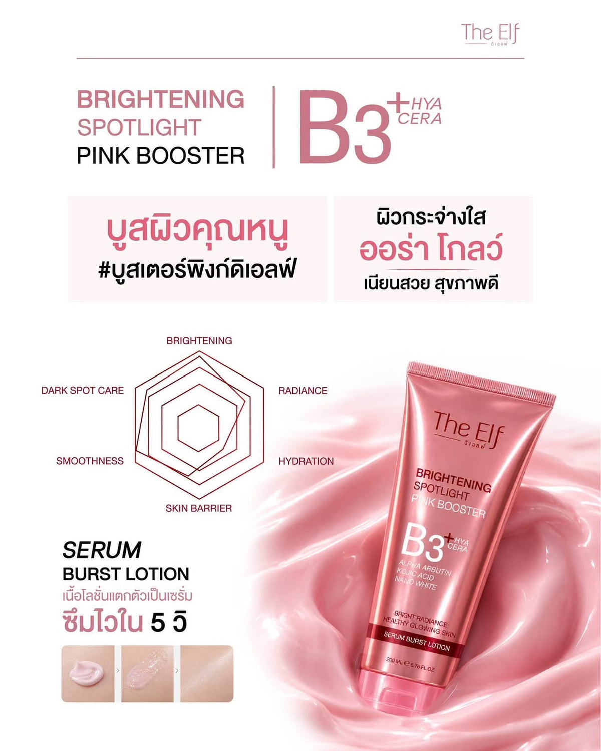 The Elf B3+ Brightening Spotlight Pink Booster