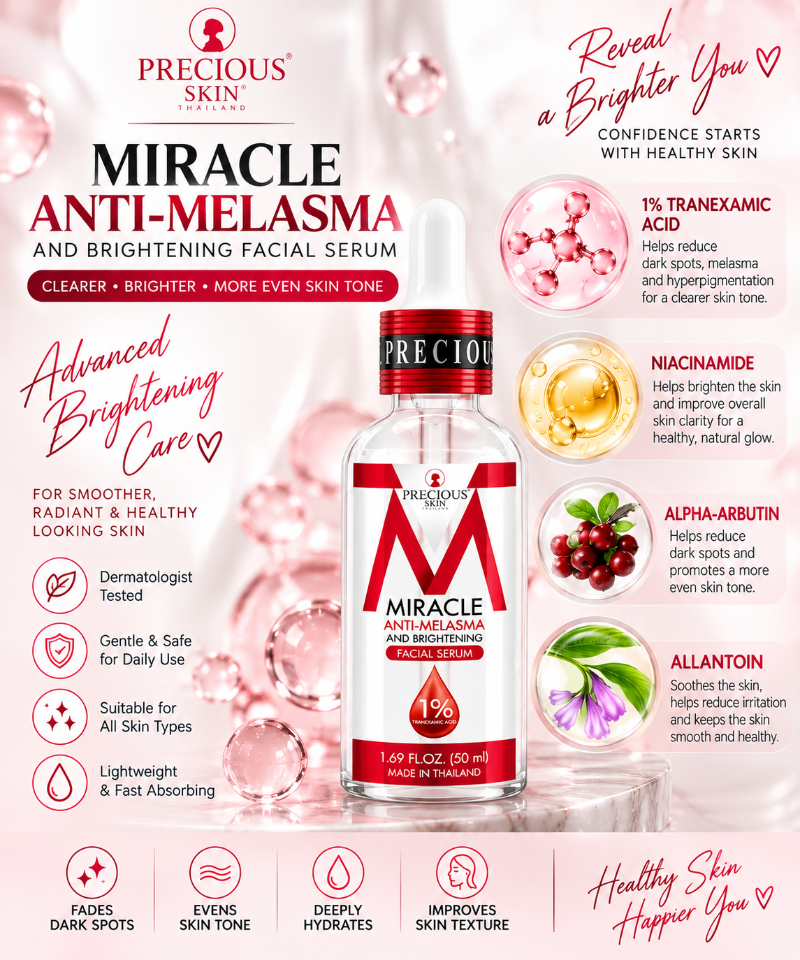 Precious Skin Miracle Anti Melasma & Brightening Facial Serum
