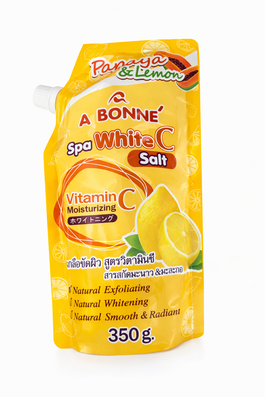 A Bonne Spa White C Papaya & Lemon Salt Scrub