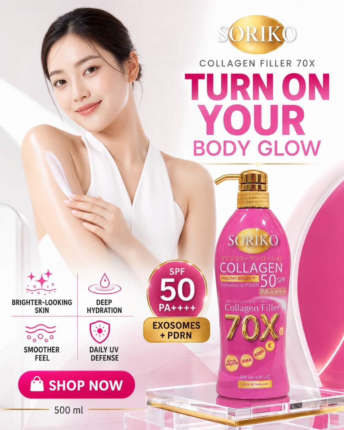 Soriko Collagen Exosomes & PDRN Sunscreen SPF 50+ PA++++