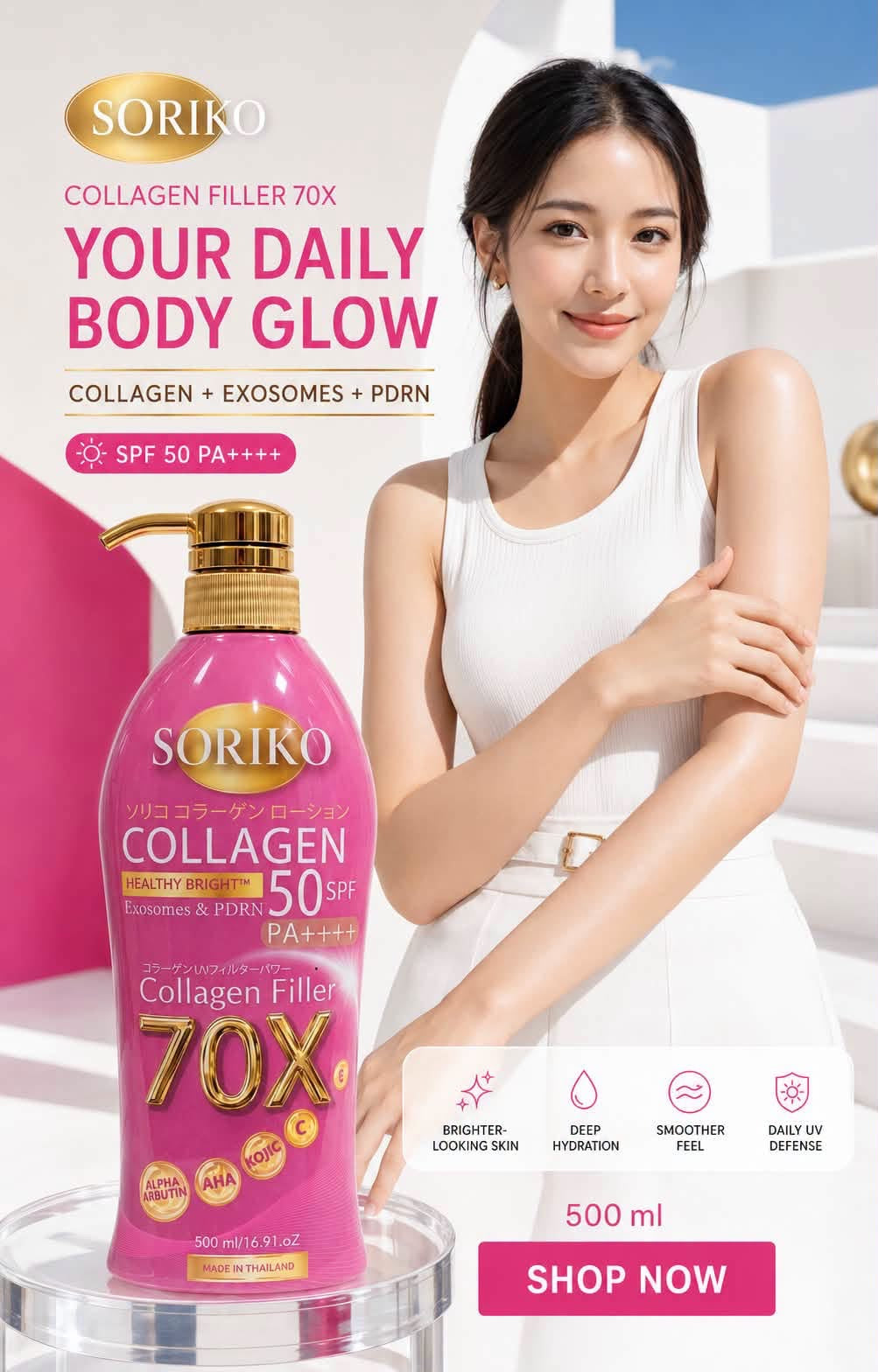 Soriko Collagen Exosomes & PDRN Sunscreen SPF 50+ PA++++
