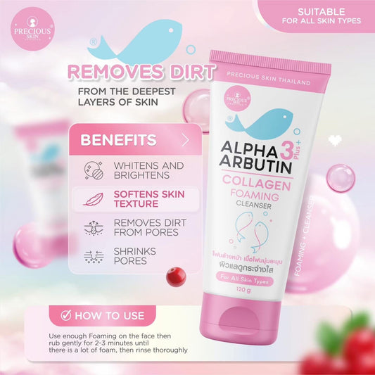 Precious Skin Alpha Arbutin Collagen Foaming Cleanser