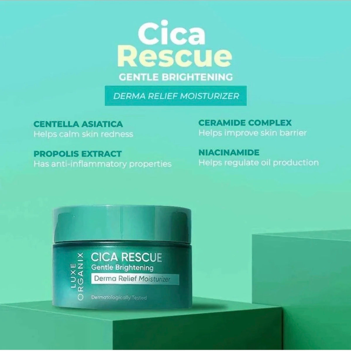 Luxe Organix-CICA RESCUE GENTLE BRIGHTENING MOISTURIZER