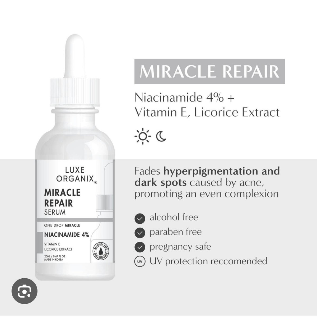 Luxe Organix-Miracle Bright Repair Serum