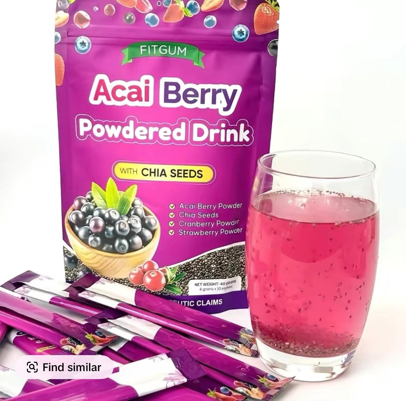 Fit Gum Acai Berry Juice