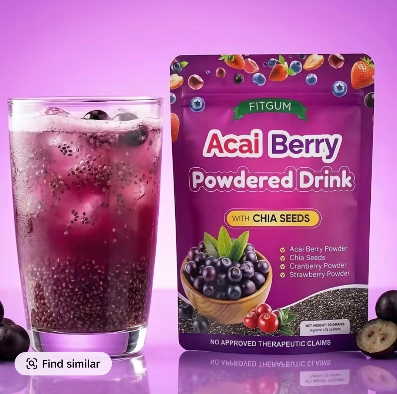 Fit Gum Acai Berry Juice