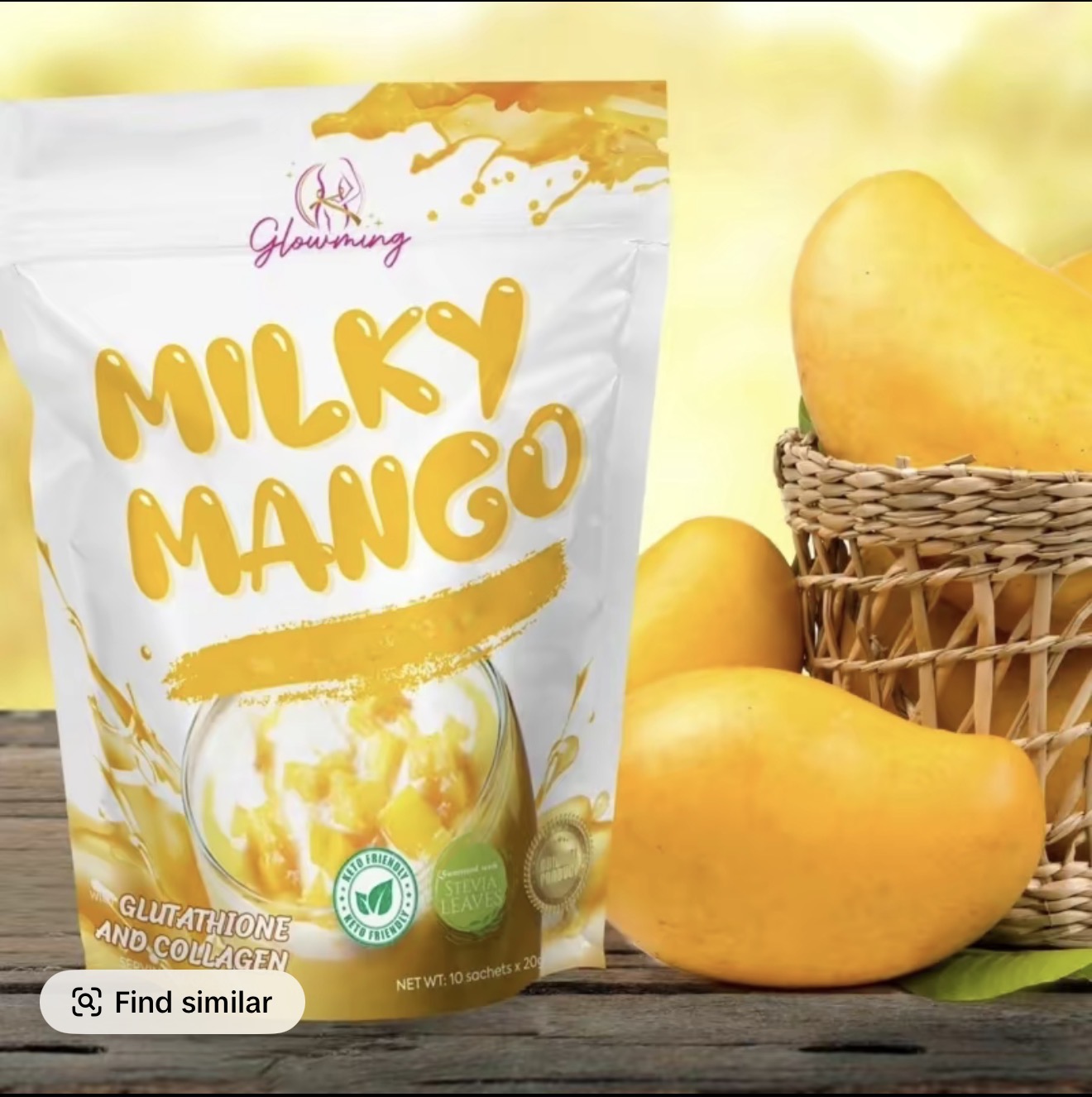 Glowming Milky Mango Glutathione & Collagen Drink