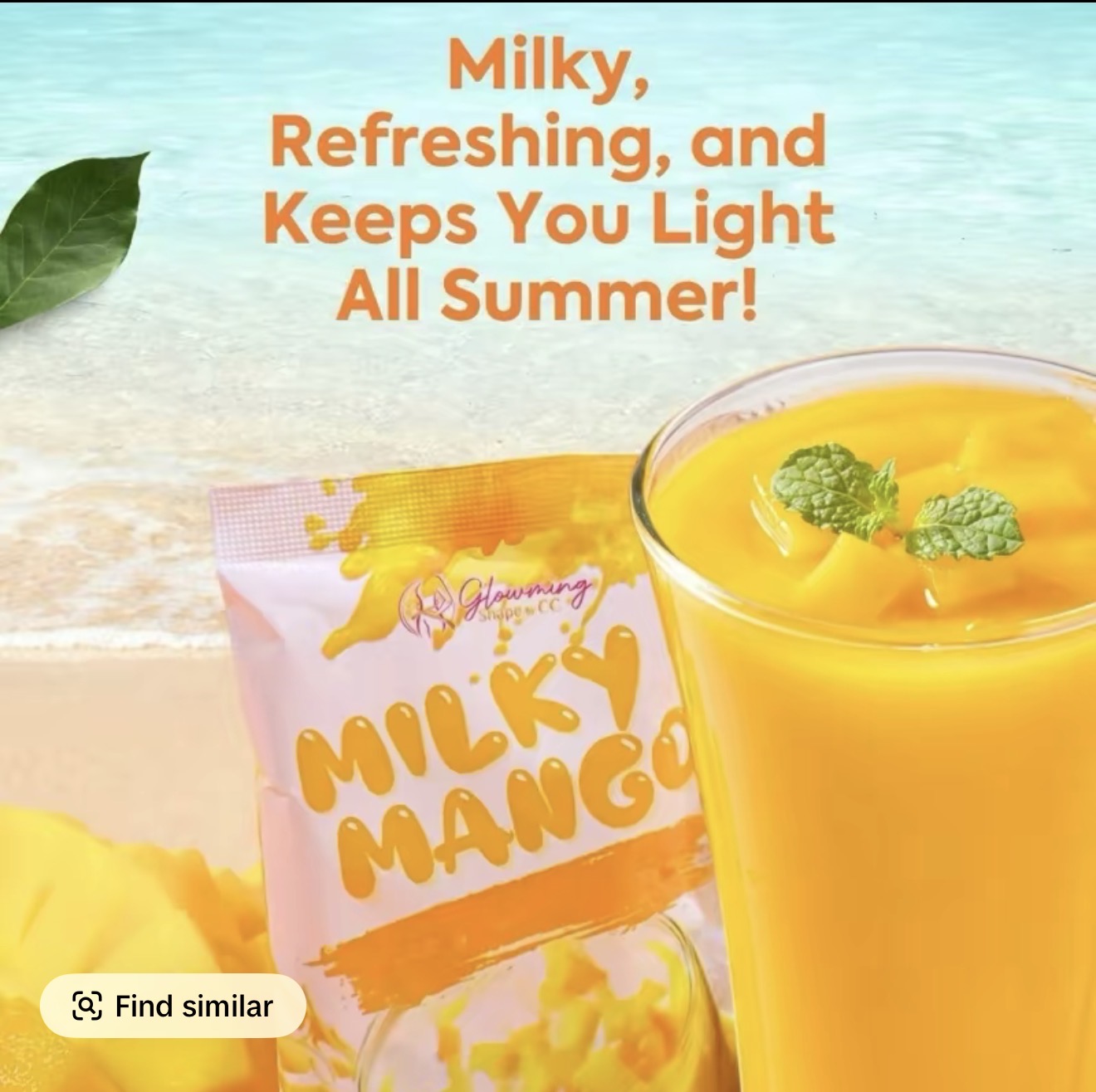 Glowming Milky Mango Glutathione & Collagen Drink