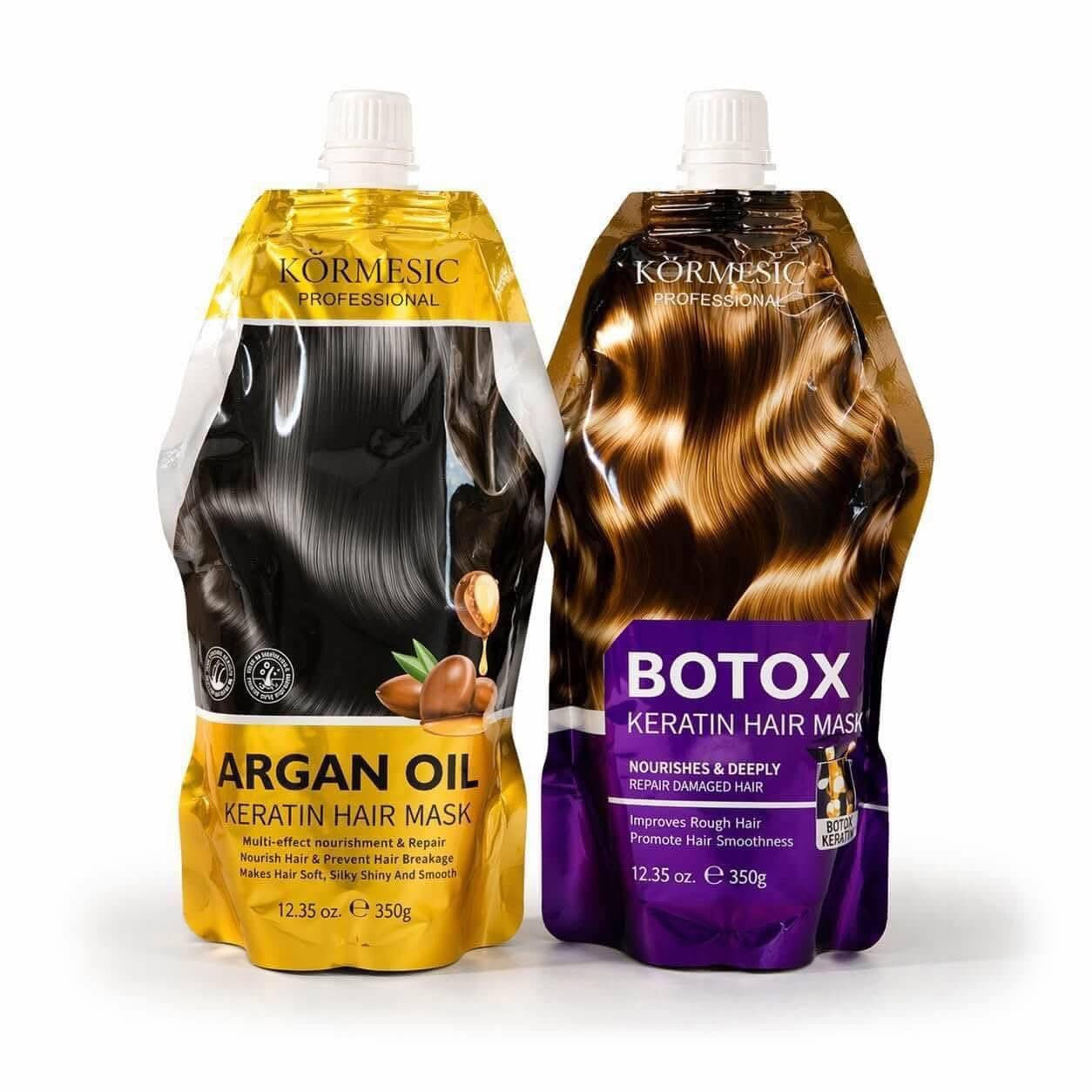 Kormesic Professional Botox Argan Oil & Keratin Hair Mask Combo Set