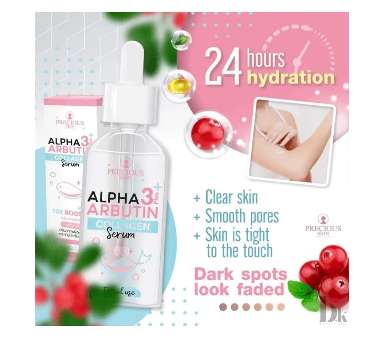 Precious Skin Alpha Arbutin Collagen 3+ Whitening Facial Serum