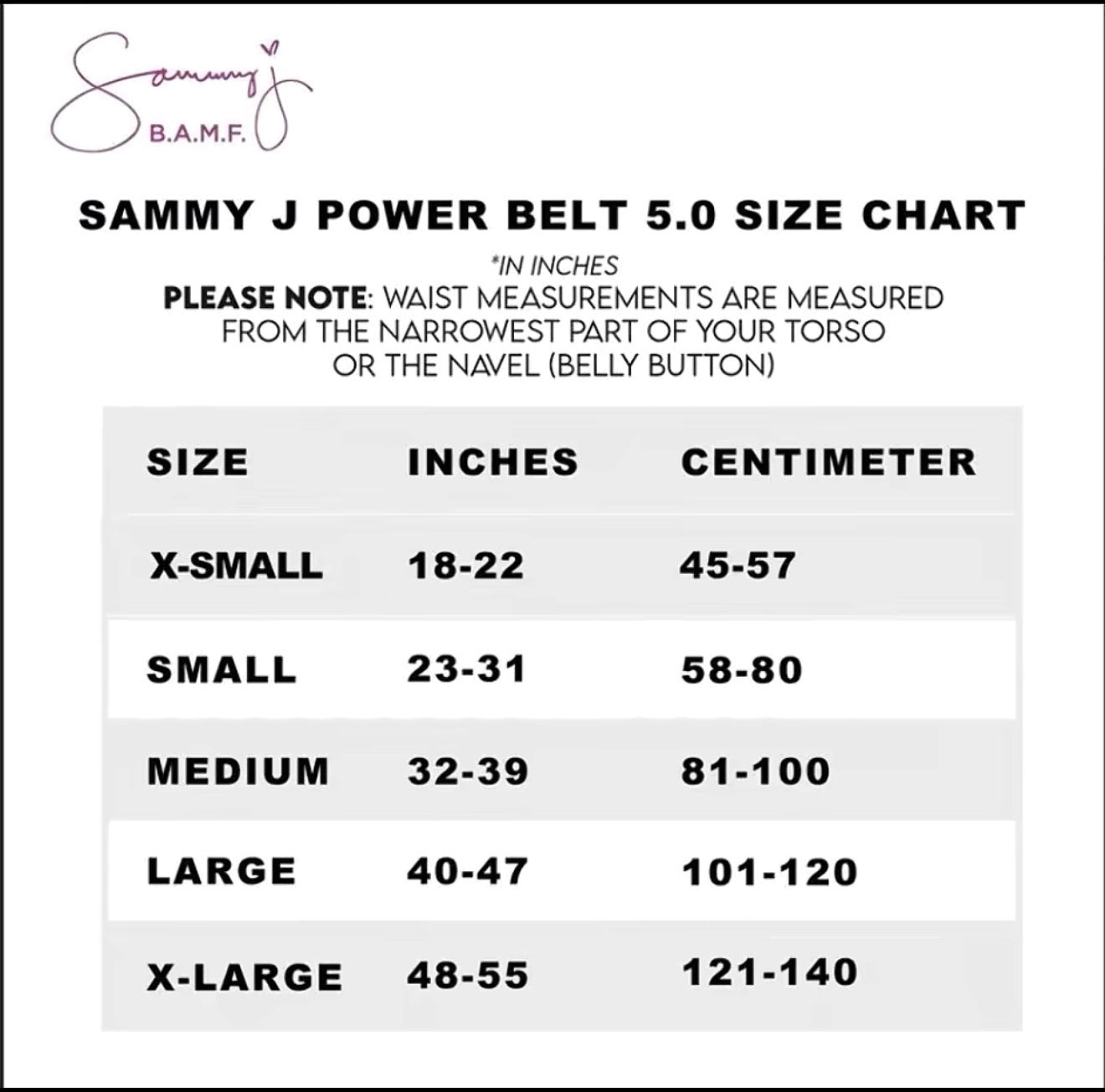Sammy J Belt 5.0